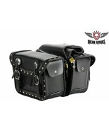 Waterproof PVC Motorcycle Saddlebag With Quick Release &amp; Studs Biker Uni... - $72.25