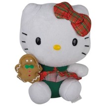 TY Beanie Babies Holiday Hello Kitty w Gingerbread Man 5.5&quot; Plush - 2014 - $7.70