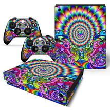 For Xbox One X Skin Console &amp; 2 Controllers Neon Portal Vinyl Wrap Decal  - £11.74 GBP