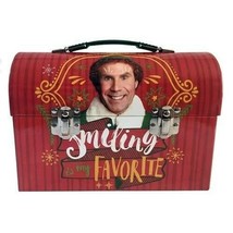 BRAND NEW 20221 Tin Totes Buddy the Elf Smiling is My Favorite Metal Lun... - £19.32 GBP