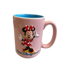 Minnie Mouse Disneyland Resort Disney 3-D Relief Coffee Cup Mug Large Pink - $19.76
