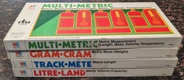 RARE 1976 Milton Bradley Board Games Set Multi Metric Litre Land Gram Cram Track - £31.92 GBP