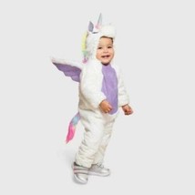 Girls Unicorn White Plush 1 Pc Hooded Toddler Halloween Costume-size 0/6... - $13.86
