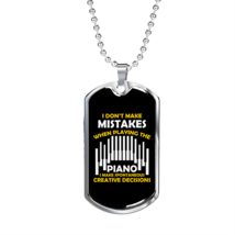 Musician Necklace Creative Decisions Piano Necklace Stainless Steel or 18k Gold - £37.15 GBP+