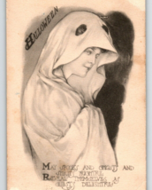 Halloween Postcard May L Farini Women In Cape Ghost Costume 1912 Spooks ... - £135.30 GBP