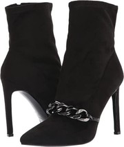 New Nine West Black Suede Pointy Stiletto Boots Booties Size 8 M $139 - $80.45