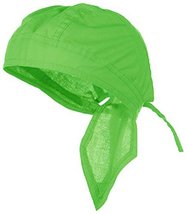 Doo Rag Du Rag Do Cotton Bandana Head Wrap Solid Color Chemo Cap (Lime Safety Gr - £7.85 GBP