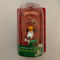 Peanuts - SNOOPY &amp; Woodstock Holiday Clip-On Bobble Head - £7.71 GBP