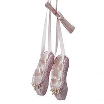 Pink Glitter Ballet Shoes Christmas Tree Ornament T1483 New - $36.09