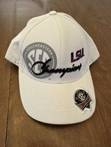 LSU Tigers Hat SEC Championship 2011 White Purple Top Of The World SnapBack - £6.76 GBP