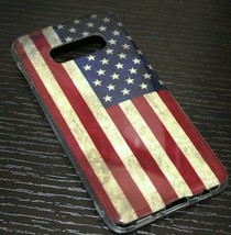 For Samsung Galaxy S10E - Rubber Gummy Case Skin Cover Usa American Flag - £11.21 GBP
