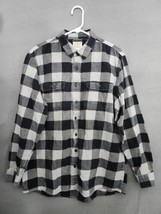 LL Bean Flannel Shirt Mens Sz L Tall Long Sleeve Button Cotton Slightly Fitted - £18.00 GBP