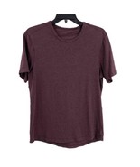 Lululemon Red Short Sleeve Crew Neck Athletic Mens Burgundy Estimated Me... - $30.84