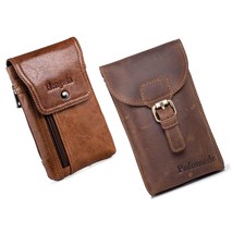 2 Pack Leather Cell Phone Holsters Belt Pouches with - £126.42 GBP