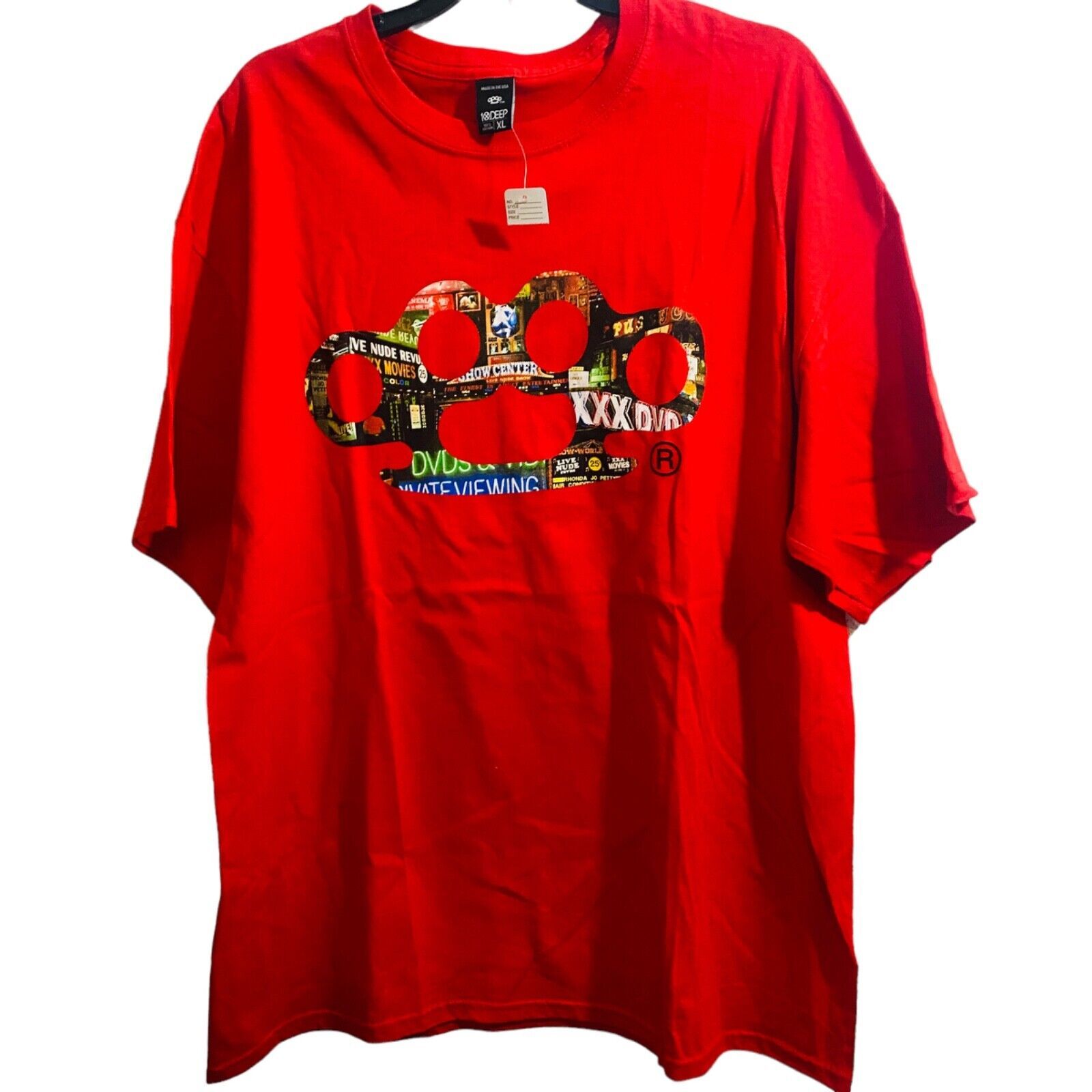 Primary image for NEW 10.Deep Red T-shirt Tee Shirt XL  New York Scene on  Brass Knuckle