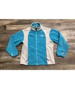 The North Face Womens Youth Girls Large Blue &amp; Gray Full Zip Fleece Jacket - $23.06