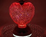 Bath &amp; Body Works Glitter Heart Pedestal Globe 3 Wick Candle Holder Vale... - £125.85 GBP