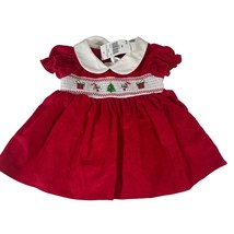 Goodlad Girls Size 6M Red Corduroy Smocked Holiday Dress NWT - £10.29 GBP