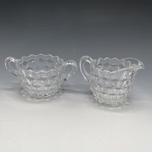 Vintage Fostoria American Clear Small Creamer and Sugar Set MINT - $486.38 MXN