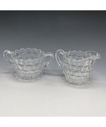 Vintage Fostoria American Clear Small Creamer and Sugar Set MINT - $35.27 CAD