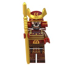 Minifigure Samurai Warrior Red And Gold Custome - $7.94