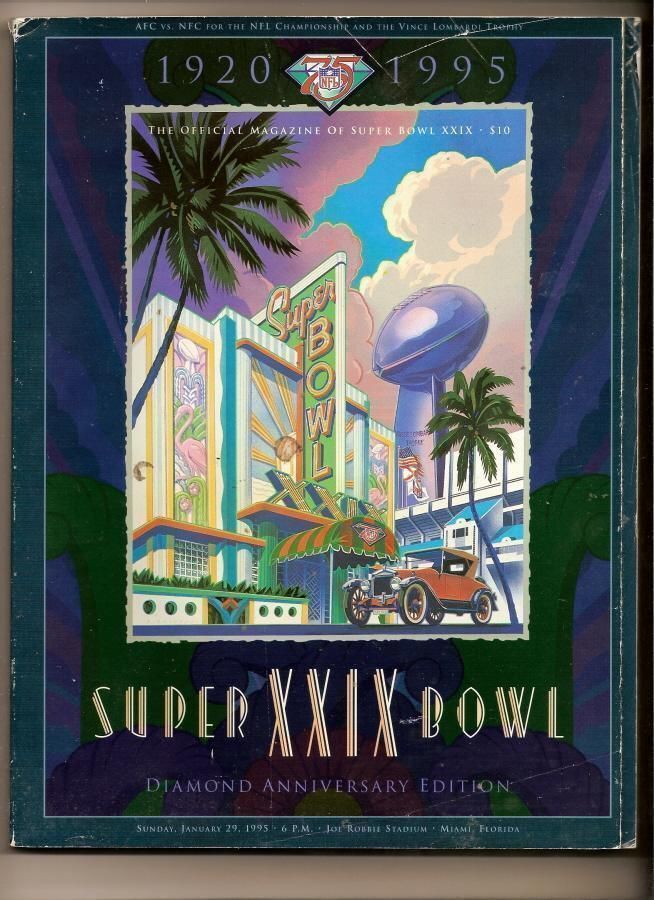 Super Bowl 29 XXIX program 49ers Chargers Superbowl SB - $34.95
