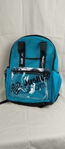 Justice J-Sport Girl’s Teal Backpack - 17&quot; - Clear Front Pocket - £9.34 GBP
