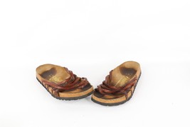 Vtg Papillio Birkenstock Womens 5 Distressed Leather Strap Toe Loop Ring... - $44.50