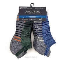 Gold Toe Men&#39;s Pro Sport Trail No Show Tab Socks 6 Pair Cool Max New - £20.39 GBP