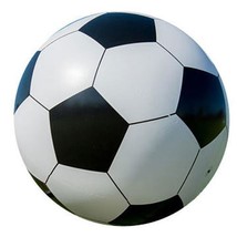 2 Inflatable White Soccer Ball 10 In Sports Ball Inflate Blowup Toy Bulk Lot - £3.77 GBP