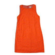 NWT J.Crew Collection Neon Lace Shift in Orange Sleeveless Dress 6 - £41.09 GBP