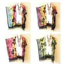 CG57 Tie Dye Batik Cardigan Duster Kaftan Hippy Jacket Cover up Top - up... - $24.90