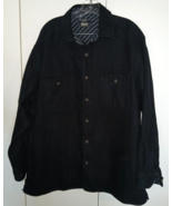 LEVI STRAUSS &amp; CO BLACK HEAVY FLANNEL LINED BUTTON-DOWN SHIRT-L-BARELY W... - €16,30 EUR