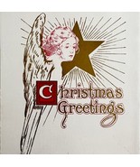 Christmas Greetings Card Angel Gold Star Buffalo NY Sailboat 1908 PCBG11B - $27.32 CAD