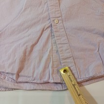 Castaway Nantucket Island Men's White & Purple Checkered Button-Down Shirt Sz L image 6