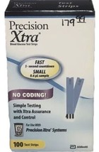 Abbott 100 Precision Xtra Blood Glucose Test Strips Sealed New Box-SHIP ... - $79.08