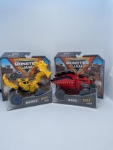 Monster Jam Dirt Squad Lot 2x Monster Trucks - Axel &amp; Wedge Series 9 - $22.02