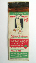 Pataloano&#39;s Pizzeria Restaurant - South Norwalk, Connecticut Matchbook Cover CT - £1.57 GBP