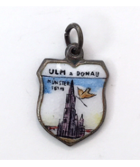 Ulm A Donau Munster Germany REU 800 Silver and Enamel Charm Vintage - £17.30 GBP