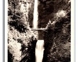 RPPC Multnomah Falls w Footbridge Columbia River OR Oregon Sawyer Photo W10 - £2.33 GBP