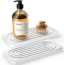 Water Absorbing Stone Tray, Quick Drying Diatomite Bathroom Tray Countertop - $13.33