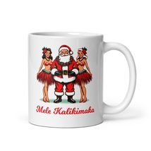 Hawaiian Santa Hula Girls Christmas Coffee &amp; Tea Mug Mele Kalikimaka - £11.78 GBP+