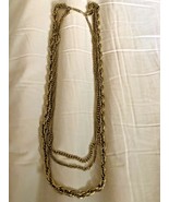 Vintage  3-Strand Gold-Tone Necklace - $71.26 CAD