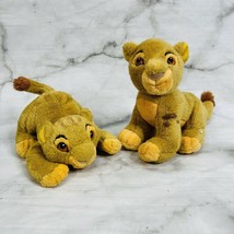 Vintage Disney Store The Lion King Simba 8&quot; Sitting and Pouncing Plush Stuffed - £27.65 GBP