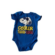 Peanuts infant baby Size 3 6 months Blue Short Sleeve 1 Piece Bodysuit C... - £6.22 GBP