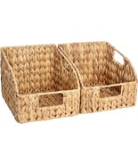 Water Hyacinth Wicker Baskets With Built-In Handles By Storageworks, Han... - €43,89 EUR