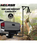 HECASA Hitch Mounted Deer Hoist Hitch Game Hoist 600lb Winch Swivel with Gambrel - £115.90 GBP