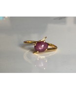 Star Ruby Ring ,14k Gold ,Solid  ,Hallmarked Ring ,July Birthstone ,yell... - £750.09 GBP