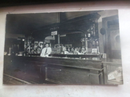 Antique Real Photo Post Card RPPC 1912 Bar Saloon with Bartender - £22.05 GBP