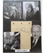 Cecil B. DeMille (d. 1959) Signed Autographed 8.5x11 Signature Display - $5,611.29 MXN